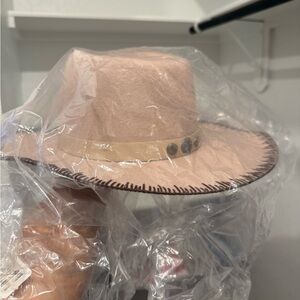 Shyanne Women’s Bone Embroided Edge Fedora Hat